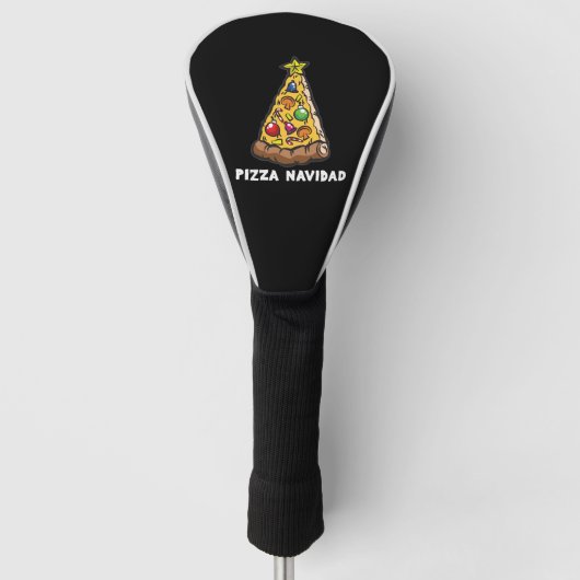 PIZZA NAVIDAD Spaß Golf Headcover (Vorderseite)