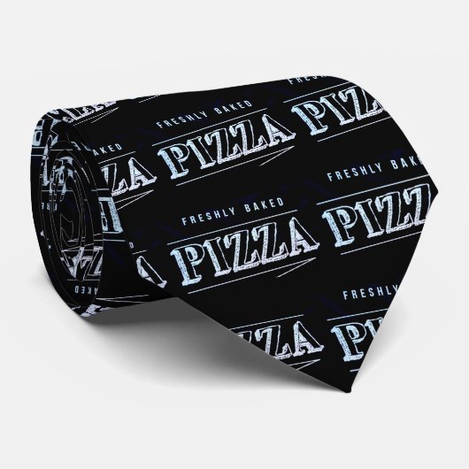 Pizza Necktie Krawatte (Gerollt)