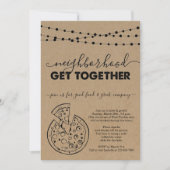 Pizza Neighborhood Sammelveranstaltung Einladung (Vorderseite)