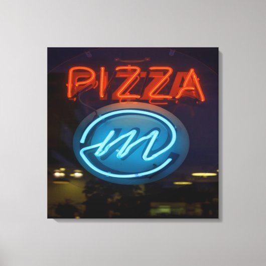 Pizza Neon Sign Leinwanddruck (Vorderseite)