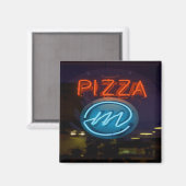 Pizza Neon Sign Magnet (Vorderseite/Rückseite)