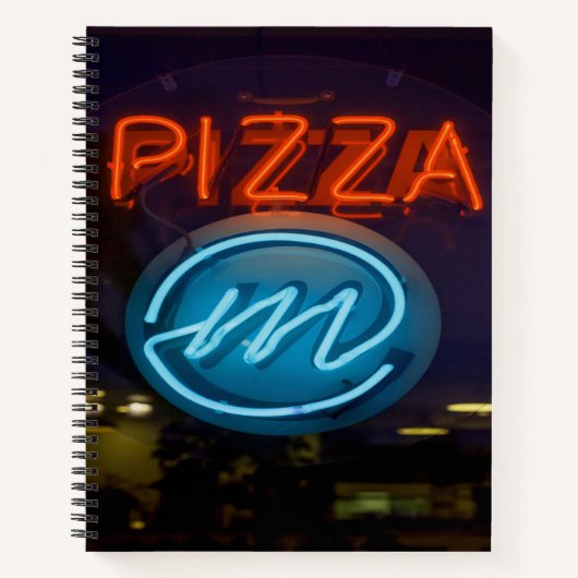 Pizza Neon Sign Notizblock (Vorderseite)