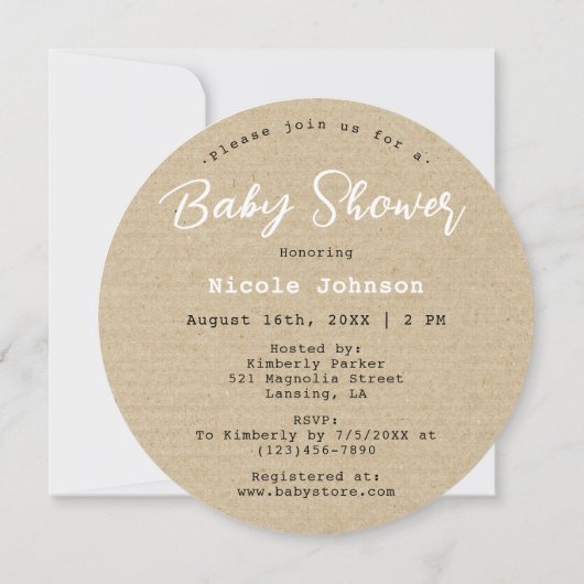 Pizza Neutral Slice Slice Baby Dusche Einladung (Rückseite)