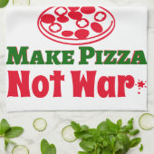 Pizza nicht Krieg Geschirrtuch (Gefaltet)