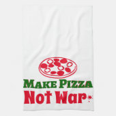 Pizza nicht Krieg Geschirrtuch (Vertikal)