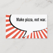 Pizza nicht Krieg Visitenkarte (Vorderseite)