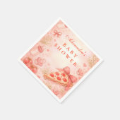 Pizza Night Baby Shower Serviette (Ecke)