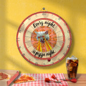 Pizza Night Cat Dart Board Dartscheibe