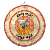 Pizza Night Cat Dart Board Dartscheibe (vorne)