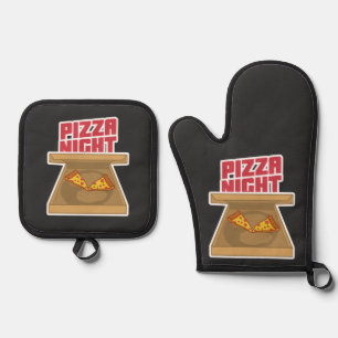 Pizza Night Ofenhandschuh & Topflappen-Set