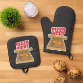 Pizza Night Ofenhandschuh & Topflappen-Set (Oben Unten)