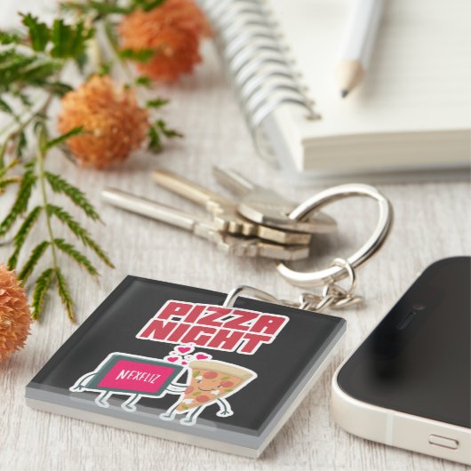 Pizza Night Schlüsselanhänger (Vorderseite rechts)