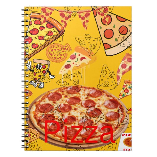 Pizza-Notebook Notizblock (Vorderseite)