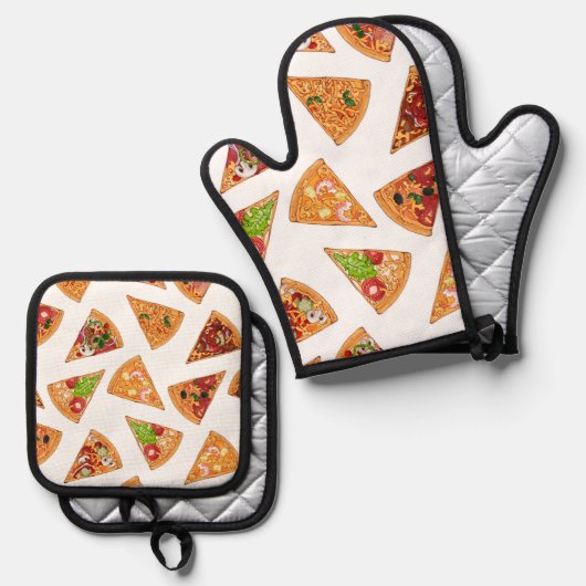 Pizza   ofenhandschuh & Topflappen-Set (Vorderseite/Rückseite)