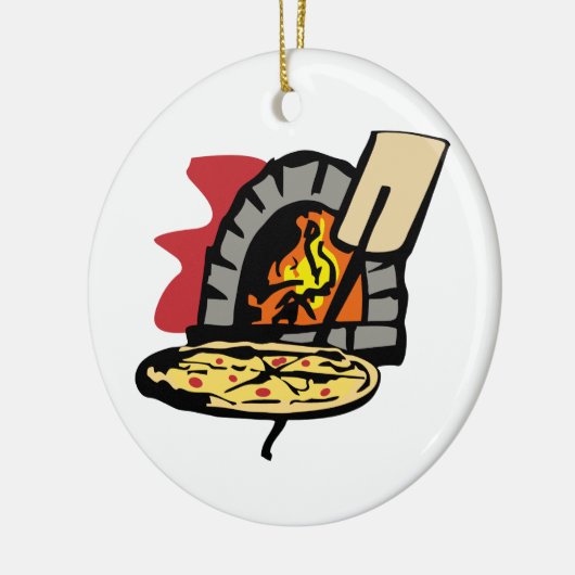 Pizza Oven Keramik Ornament (Links)