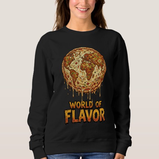 Pizza Overload Planet Sweatshirt (Vorderseite)