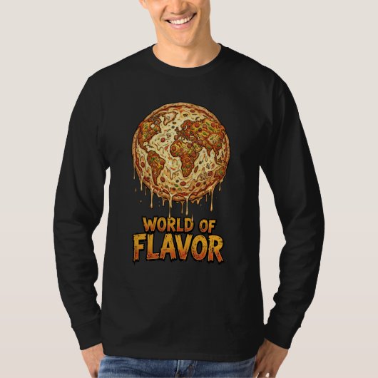 Pizza Overload Planet T-Shirt (Vorderseite)