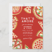 Pizza Paare Italienisches Brautparty Das ist noch  Einladung (Vorderseite)