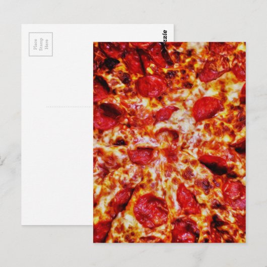 Pizza Painting Postkarte (Vorne/Hinten)