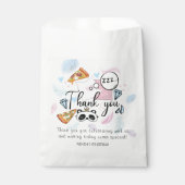 Pizza & Pajamas Personalisiertes Slumber-Party Geschenktütchen (Vorderseite)