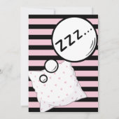 Pizza & Pajamas Sleepover Geburtstag Einladung (Rückseite)