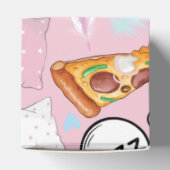 Pizza & Pajamas Sleepover Geburtstag Personalisier Geschenkschachtel (Oben)