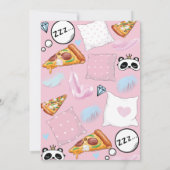 Pizza & Pajamas Slumber Party Einladung (Rückseite)