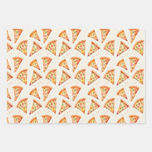 Pizza Palette Wrapping Paper Geschenkpapier Set (Vorderseite 3)