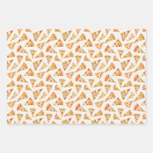 Pizza Palette Wrapping Paper Geschenkpapier Set (Vorderseite)