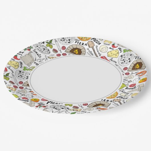 Pizza Pappteller (Schrägansicht)