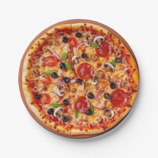 Pizza Pappteller (Vorderseite)