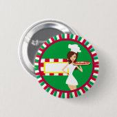 Pizza-Party-Abzeichen Button (Vorne & Hinten)