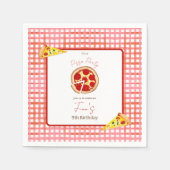 Pizza Party Any Age Birthday Serviette (Vorderseite)