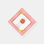 Pizza Party Any Age Birthday Serviette (Ecke)