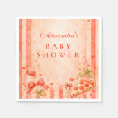 Pizza Party Baby Shower Serviette (Vorderseite)