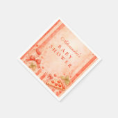 Pizza Party Baby Shower Serviette (Ecke)