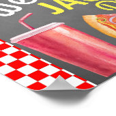 Pizza Party Begrüßungszeichen Poster (Ecke)