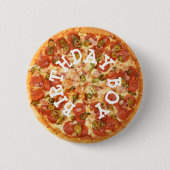 Pizza Party Birthday Boy Button (Vorderseite)