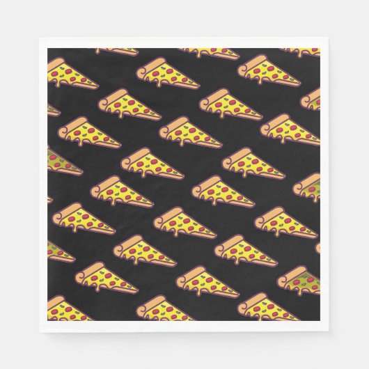 Pizza Party Birthday Decor | Fun Pizza Slice Theme Serviette (Vorderseite)