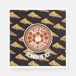Pizza Party Birthday Decor | Fun Pizza Slice Theme Serviette