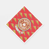 Pizza Party Birthday Decor | Fun Pizza Slice Theme Serviette (Ecke)