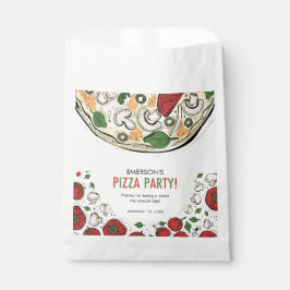 Pizza Party Birthday Favor Bags Geschenktütchen