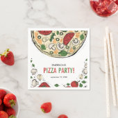Pizza Party Birthday Paper Napkin Serviette (Beispiel)