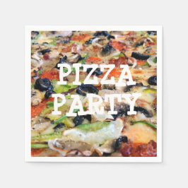 Pizza Party Birthday Party Paper Napkins Serviette