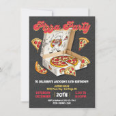 Pizza Party Box Geburtstag Einladung (Vorderseite)
