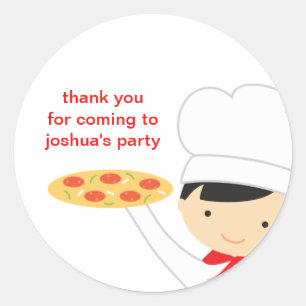 Pizza Party Boy Stickers