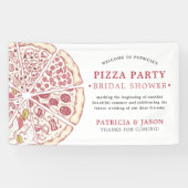 Pizza-Party | Brautparty-Banner Banner (Horizontal)