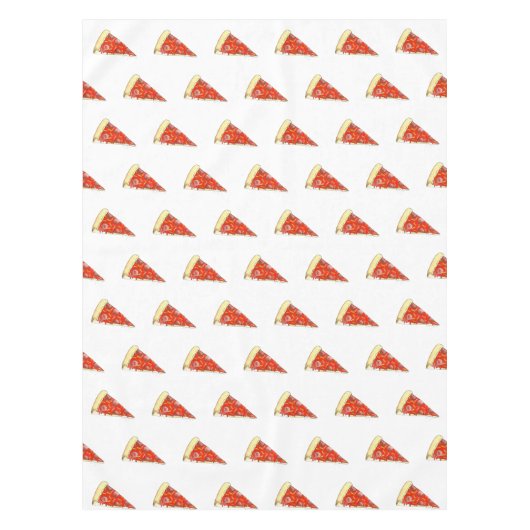Pizza Party Cheese Pepperoni Pie Slice Pizzeria Tischdecke (Vorderseite)