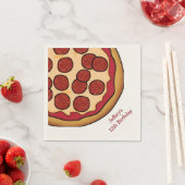 Pizza Party Custom Paper Napkins Serviette (Beispiel)
