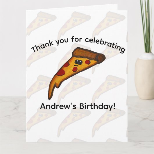 Pizza-Party Danke (Vorderseite)